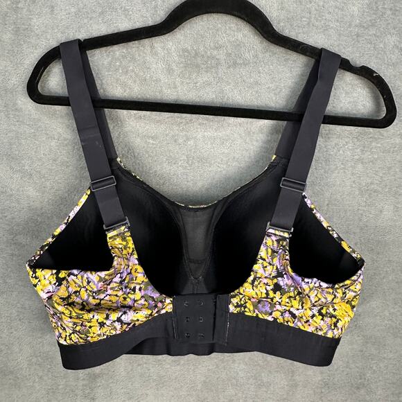 Thirdlove Sports Bra Womens 36F Black Gold Kinetic Adjustable Wireless Lined Gym - Picture 4 of 9